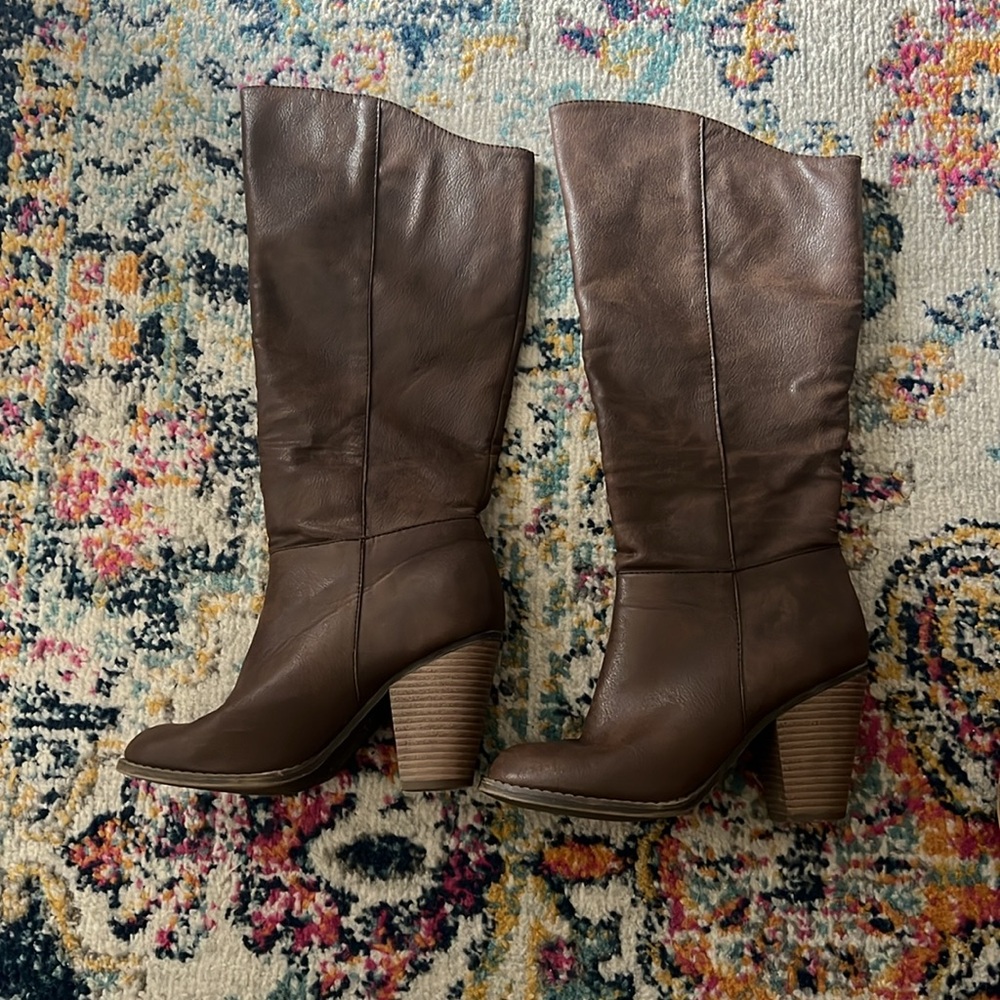 Tall Brown Leather Boots